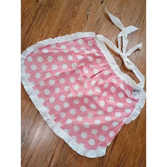 Disney Parks Authentic Original Minnie Mouse Half Apron *Red/White Dot/Ruffle - Picture 6 of 6